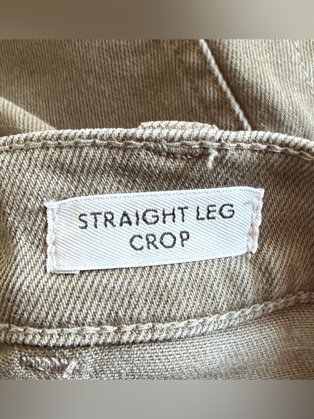 J.Crew Straight Leg Crop Pants Womens 28 Olive Green High Rise Stretch Cotton - Picture 7 of 8